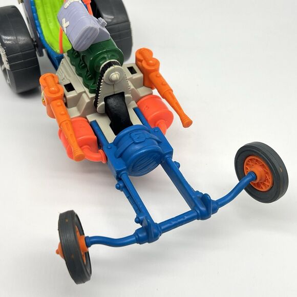 Vtg TMNT 1990 Playmates SEWER DRAGSTER & Leonardo Teenage Mutant Ninja Turtles - Picture 10 of 16
